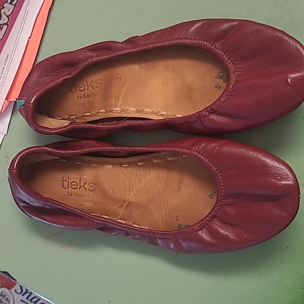 Tieks Classics Burgundy Maroon Red Ballet Slippers Flat Shoes